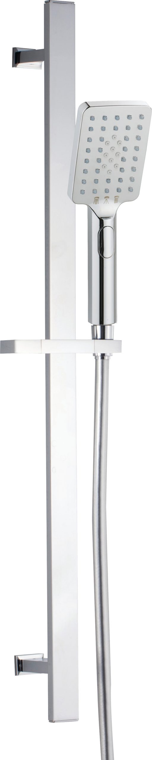 Square Push Button Shower Kit Chrome Kensi Hope Interiors Ltd