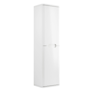 Lambra 350mm 2 Door Wall Hung Tall Unit – White Gloss