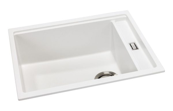 Abode Syncronist Large 1.25B Inset/Undermount Sink - White - Image 2